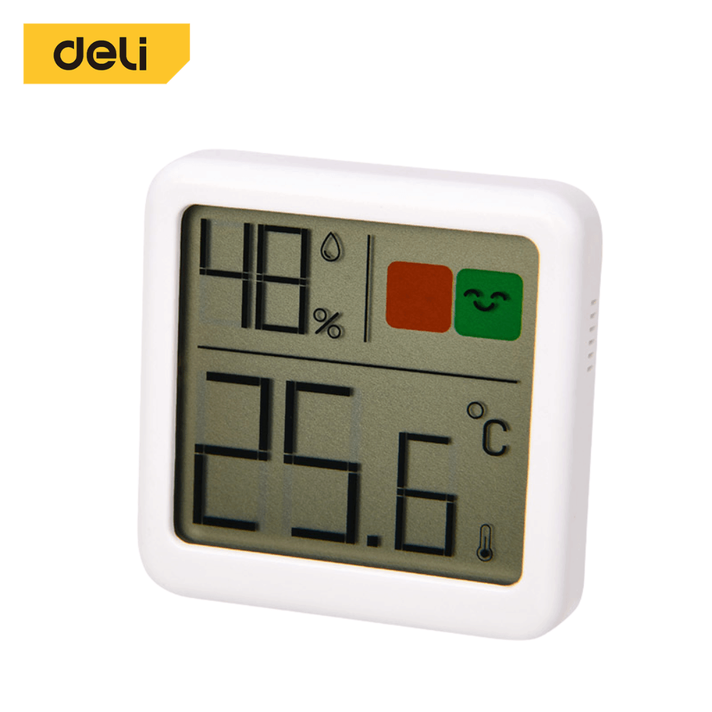 เครื่องวัดอุณหภูมิในห้อง DELI EDL336013K-WH-01 ช่วงการ-10 ถึง 50°C สีขาว_8